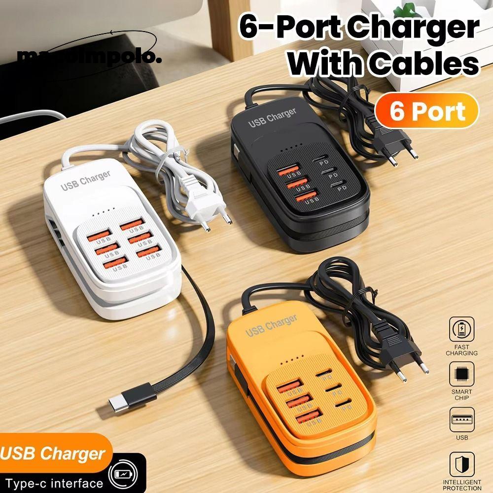 USB Power Charger, 3 USB 3PD 6 USB a USB Phone Charger Adaptor, อเนกประสงค์ Multi-port Fast Charger 