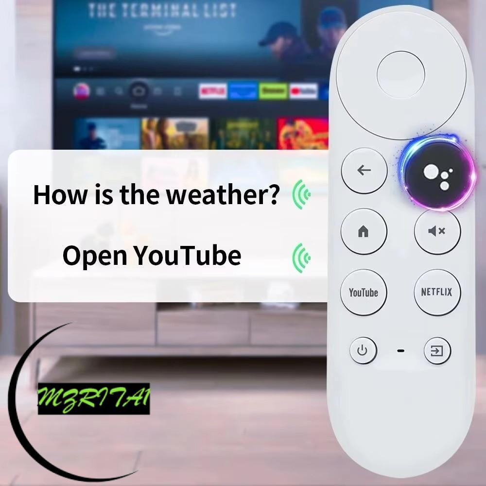 MARITA1 สําหรับ Google Chromecast Remote, G9N9N HD เปลี่ยนรีโมทคอนโทรลด้วยเสียง, Snow Color Replacem