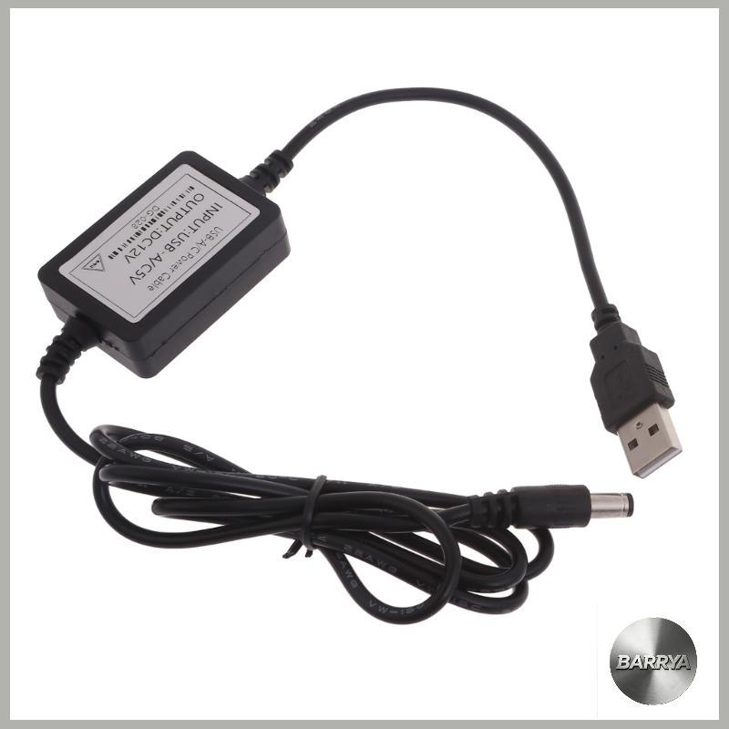 BARRYA USB 5V ถึง DC12V สายชาร์จสายไฟ USB DC Connector สําหรับโคมไฟตั้งโต๊ะ Led