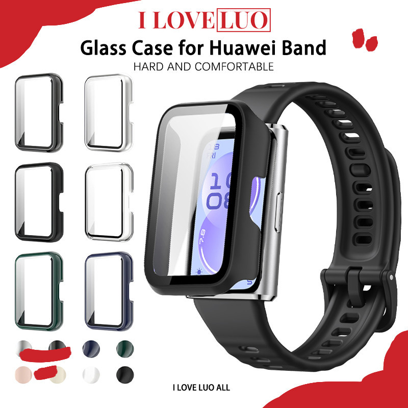 กระจกนิรภัย PC / TPU กรณีนุ่ม for Smartwatch Huawei Band 11 11 Pro / Huawei Band 10 9 8 NFC อุปกรณ์ปกป้องกันกระแทกหน้าจอ