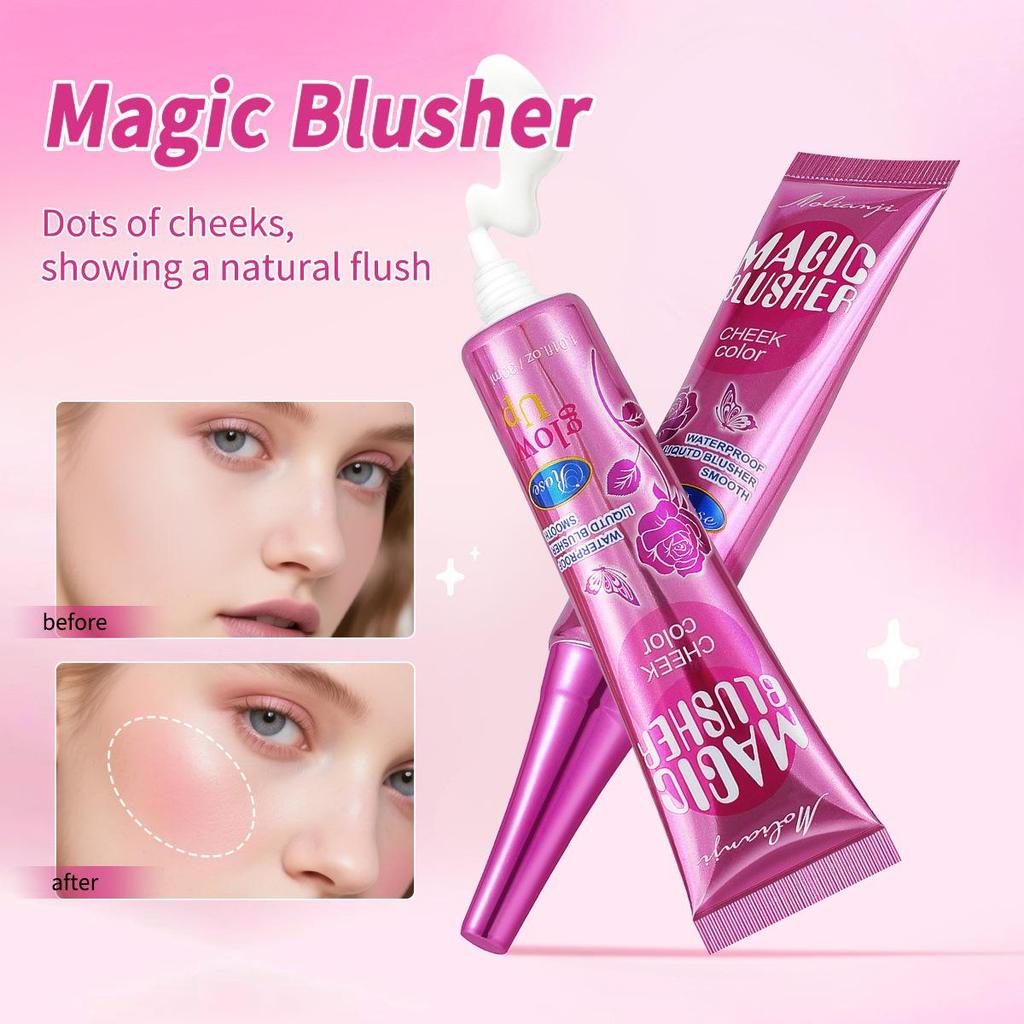 【สงกรานต์นี้ต้องมี】บลัชออนเนื้อลิควิด  Magic Blusher 30 มล. กันน้ำ ติดทนนาน เปลี่ยนสีได้ ให้ลุคสวยงาม สำหรับทุกวัน
