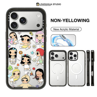 การ์ตูนสาวน้อยน่ารักพร้อมเคสโทรศัพท์แม่เหล็กสําหรับiPhone 17 Pro Max 17Airสําหรับ16 15 14 Plus 16 15 14 13 12 Pro Maxกันกระแทกป้องกันปลอก