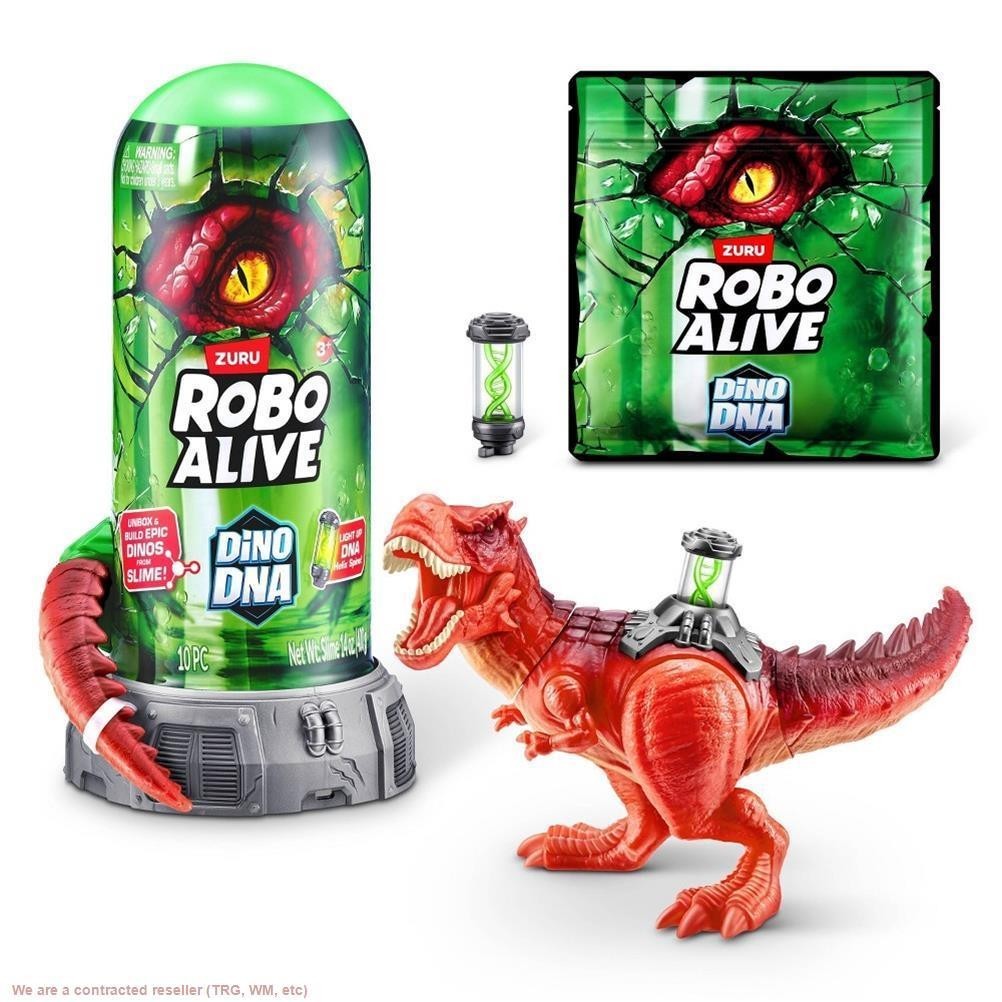 Zuru Robo Alive Dino DNA ของเล่นฟิกเกอร์ไดโนเสาร์สีแดง
