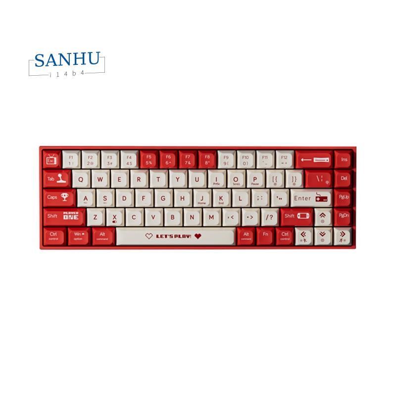 AK680 คีย์บอร์ดเกมคีย์บอร์ด ABS Keycap 68 คีย์คีย์บอร์ดแบบมีสาย Hot Swap สําหรับแล็ปท็อปพีซี
