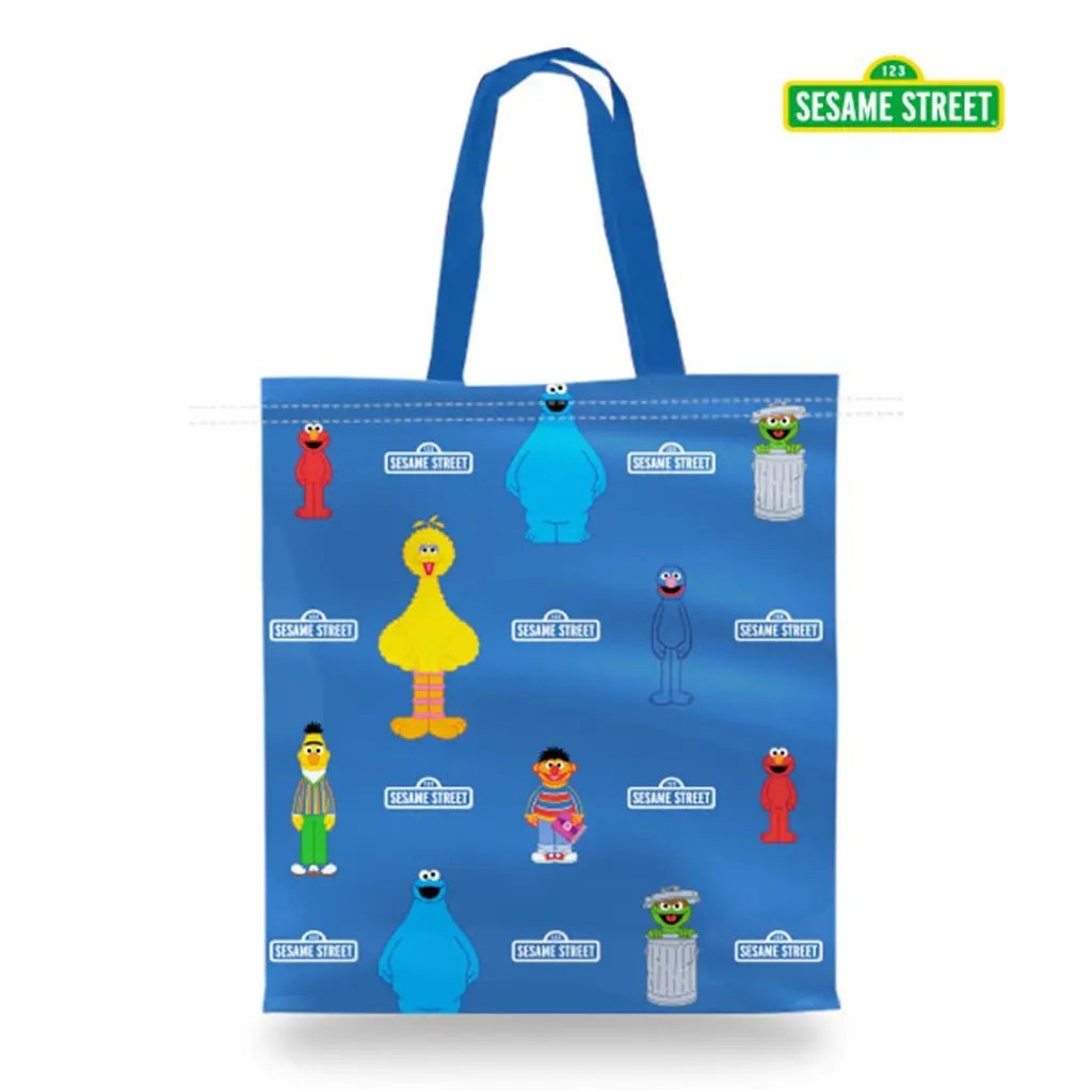 Se-ed (ซีเอ็ด) : SST5-กระเป๋ากระสอบสาน PP : Sesame Street SST-A PP Woven Tote Bag (SST5A-PPWB-BL35) W35xH40xS15 cm.