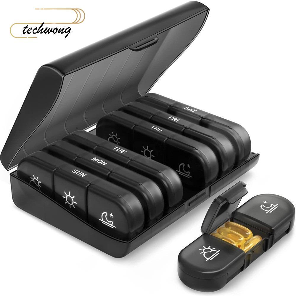 TECHWONG 7 วัน Healthy Care ผู้ถือวิตามิน Health Care Drug Container