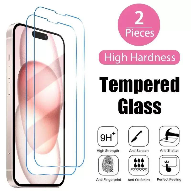ฟิล์มกระจกนิรภัย iPhone HD และป้องกันการมองแอบ พร้อมชุดอุปกรณ์เช็ดแอลกอฮอล์ มี 2 แบบให้เลือก iPhone 17 16 15 14 Pro Max
