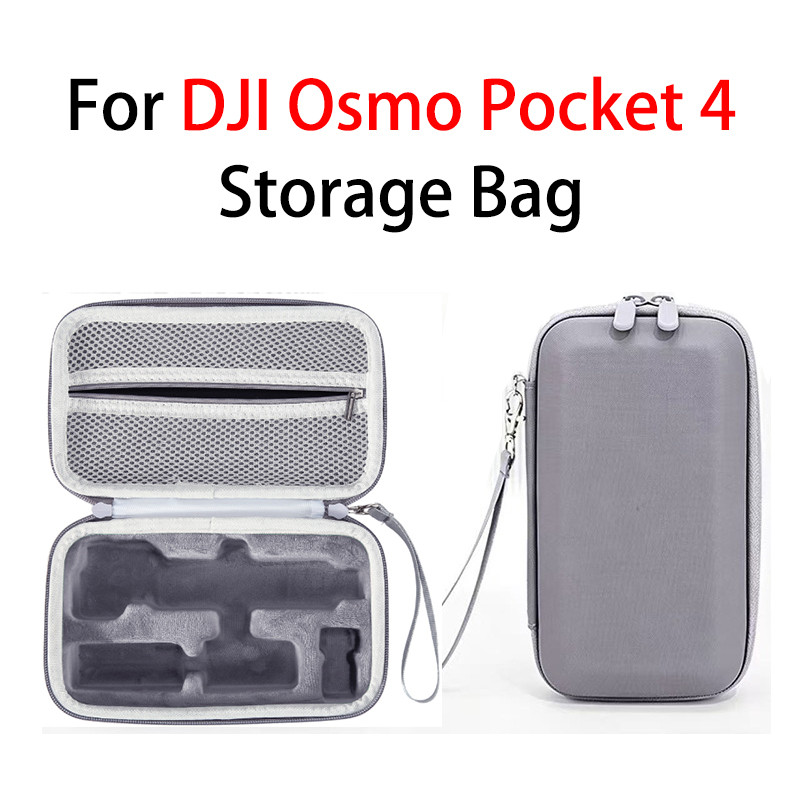 For DJI OSMO Pocket 4 ชุดแบบพกพาและอเนกประสงค์พร้อมอายุการใช้งานแบตเตอรี่กระเป๋าถือกระเป๋า 4 กระทะ เอียงกล้องกีฬามือถืออุปกรณ์เสริมถ