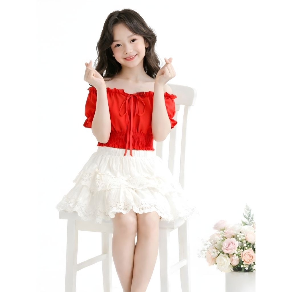 Top Only - เสื้อครอป Sabrina สําหรับเด็ก Chanaya เสื้อผ้าเด็กเรียบง่ายน่ารัก Rx