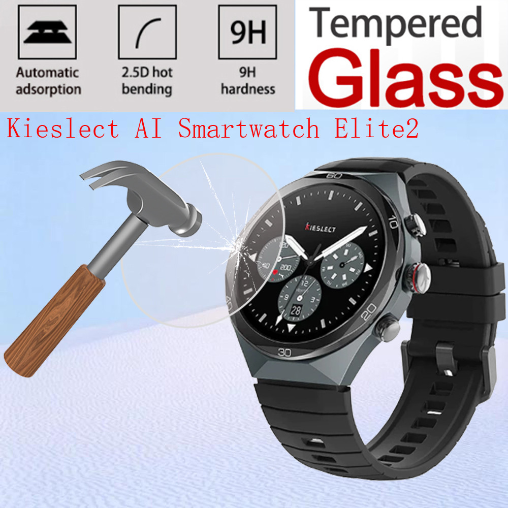 ฟิล์ม Kieslect AI Smartwatch Elite2 ป้องกันหน้าจอสําหรับ Kieslect AI Smartwatch Elite2 กระจกนิรภัย 2.5D Anti-Scratch ป้องกันฟิล์มแก้วนาฬิกาอุปกรณ์เสริม