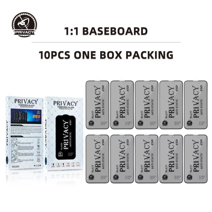 TEMPERED GLASS ANTI STATIC SPY PRIVACY สําหรับ VIVO V25 V25E V23E V21 V20 V20 SE V11 V11i V11 PRO V9