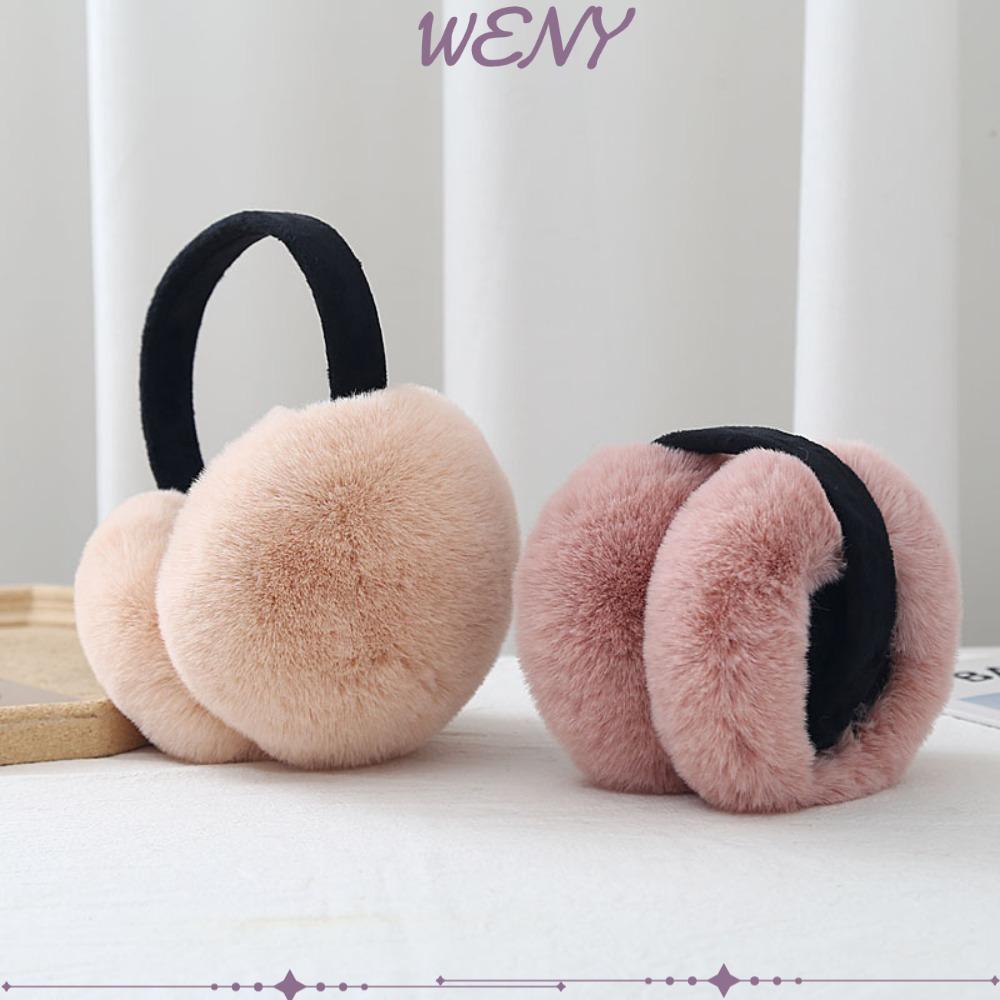 WENY Earmuffs Winter Warm Burger Shape Ear Protectors Plush Ear Bag