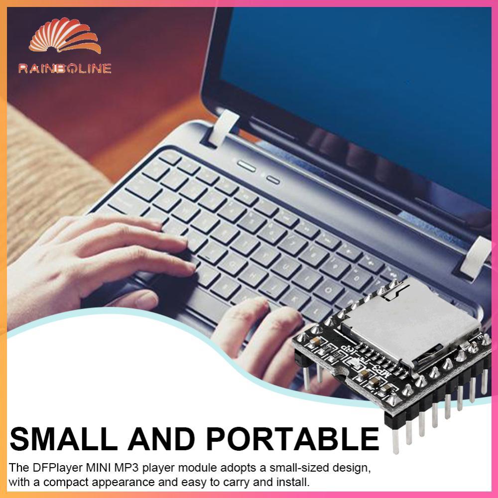 ฝน❤  DFPlayer Mini MP3 Player Module V3.0 16P MP3 Voice Decode Board Mini MP3 Player Audio Module
