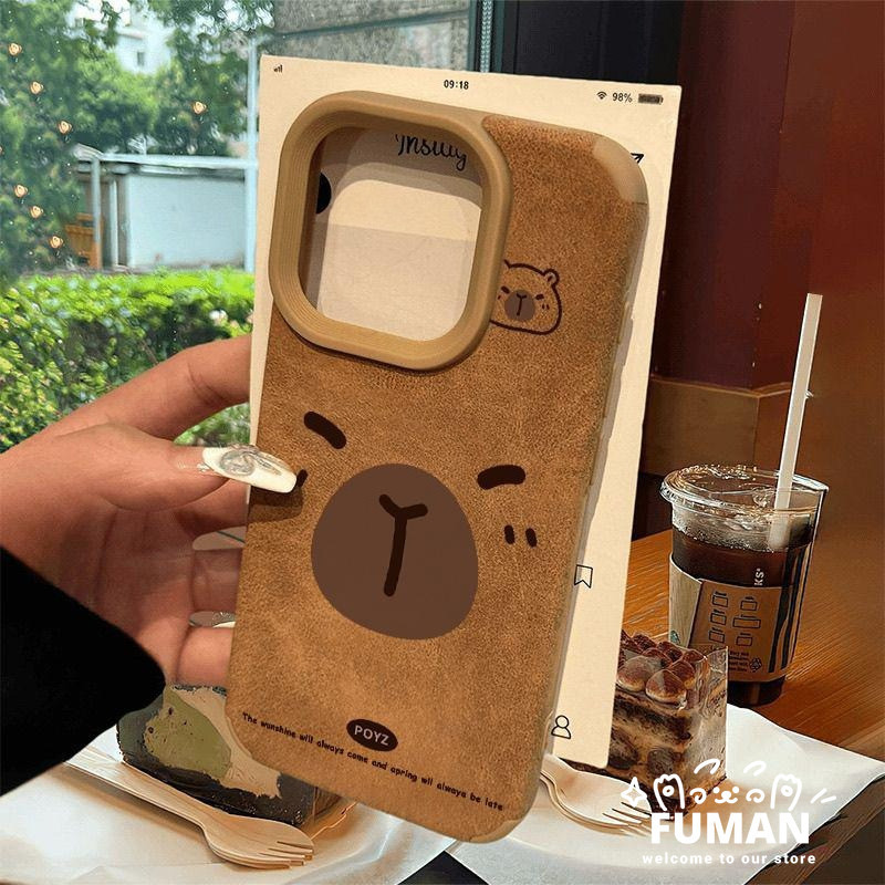 น่ารัก Capybara สีน้ําตาล Suede เคสโทรศัพท์สําหรับ OPPO ค้นหา X9 X8S X8 Pro Ultra Reno 15 14 13 11 9 6 Pro 5G Maillard สไตล์ปลอกหนังกันกระแทกปกอ่อน ราคา ถูกที่สุด ดีลบีเคเค แกลเลอรีภาพที่ 4