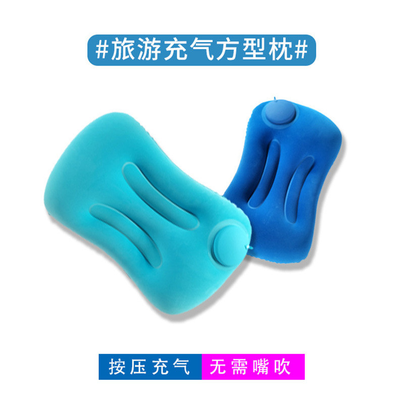 Simple Press Inflatable U-Shaped หมอนแบบพกพาหมอนเครื่องบินรถคอหมอน U-Shaped หมอน Office Nap 6AH5