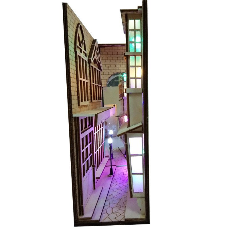 Street Alley Tail Bookend City ตกแต่ง Street ชั้นวางหนังสือ Bookend Nordic Diagonal Alley หัตถกรรม D