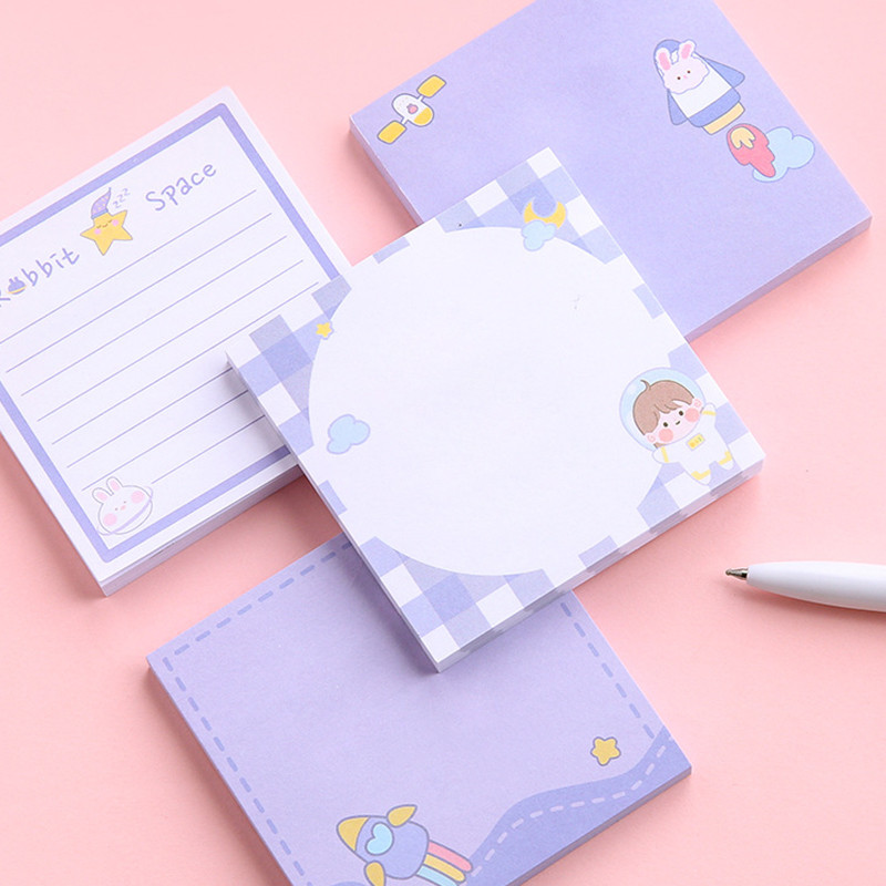 80 แผ่นการ์ตูนต่างๆ Series Sticky Notes นักเรียนแบบพกพา Memo Pad