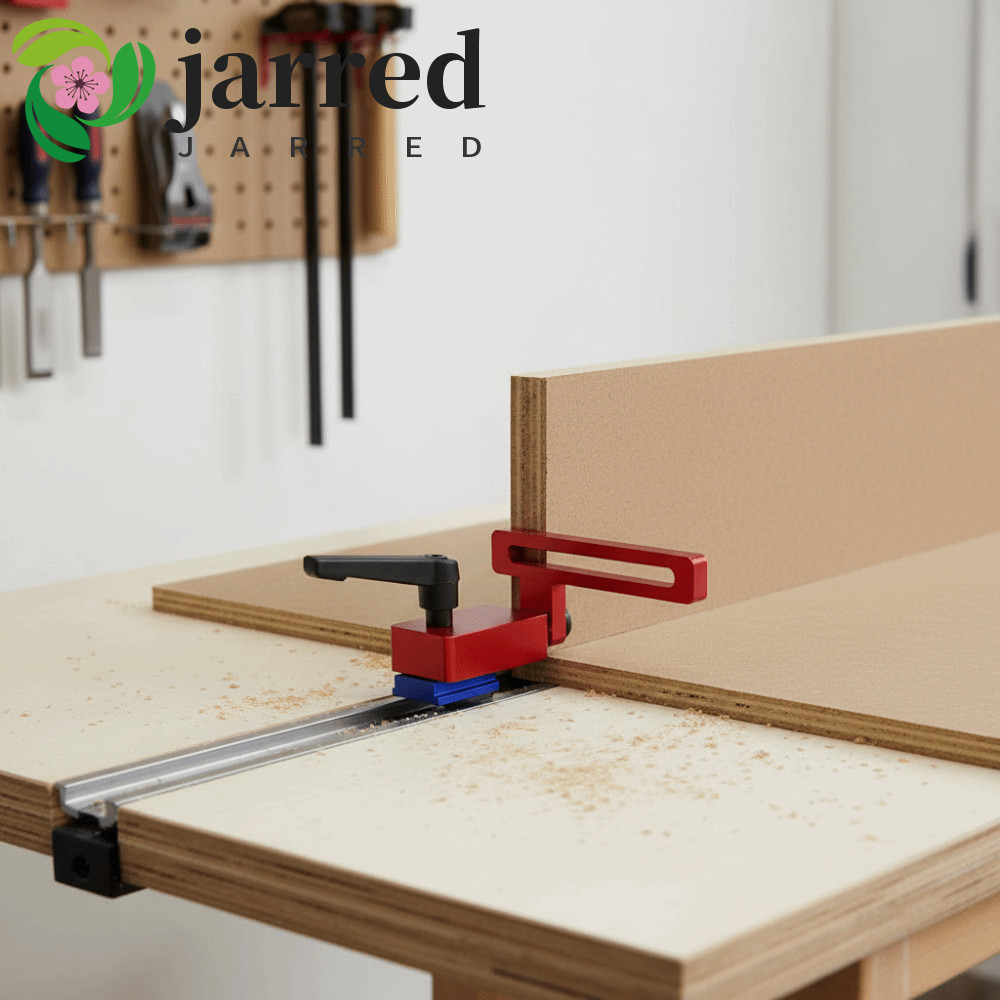 JARRED Miter Track Stop, อลูมิเนียมอัลลอยด์ก่อสร้างล็อคกลไก T Track Stop Block, Precision Jig 30 ประ