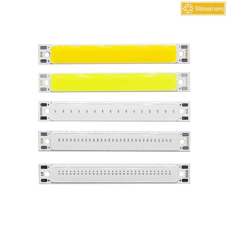 {Streamers} ขายร้อน 3V 3.7V 60mm 8mm LED COB Strip 3W Warm Cold White Blue Red COBแหล่งกําเนิดแสง LE