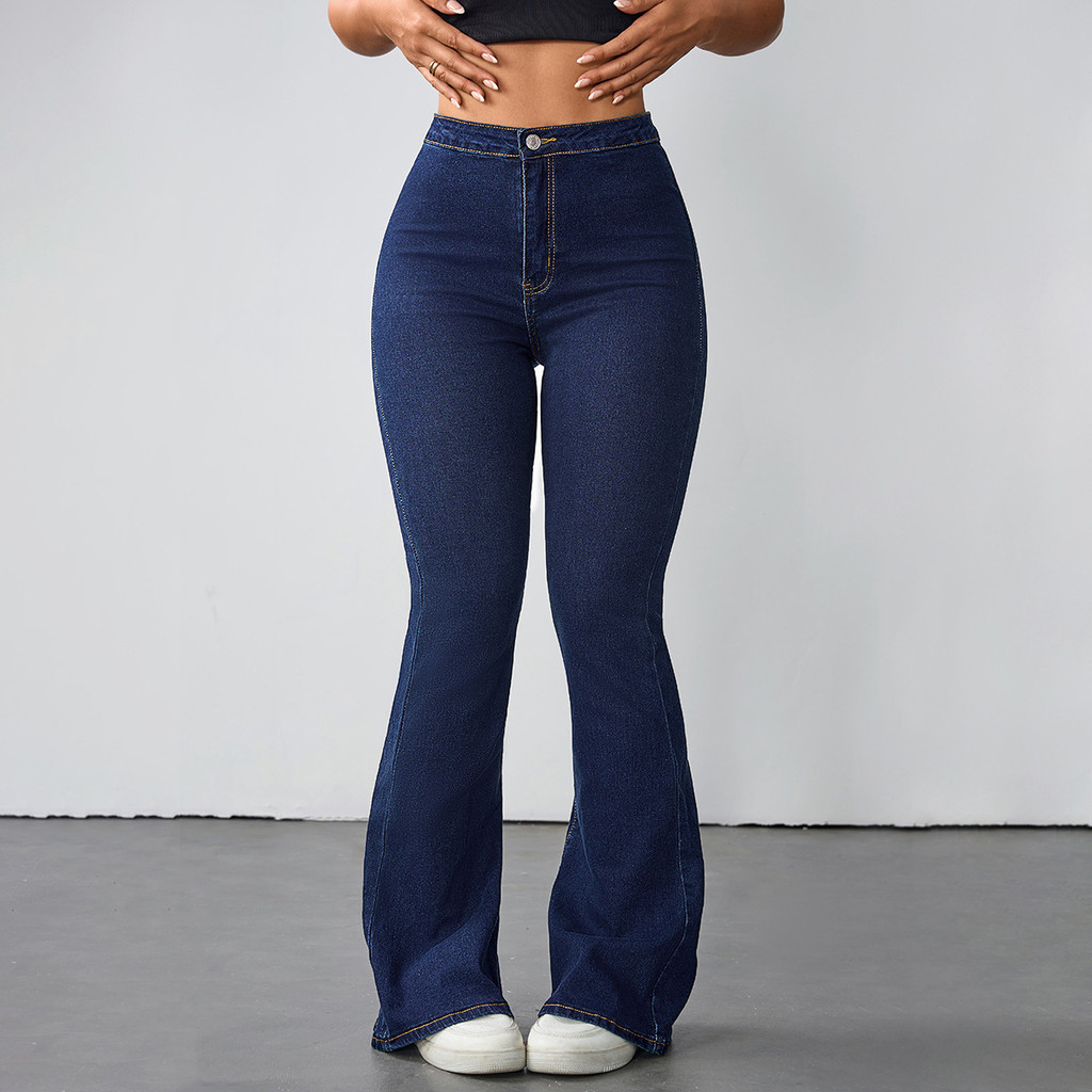 baggy jeans หญิง กางเกงสแล็ค กางเกงขาม้า กางเกงวอร์ม กระโปรงยืดสูง-Lifting สำหรับฤดูร้อน จาก Amazon 