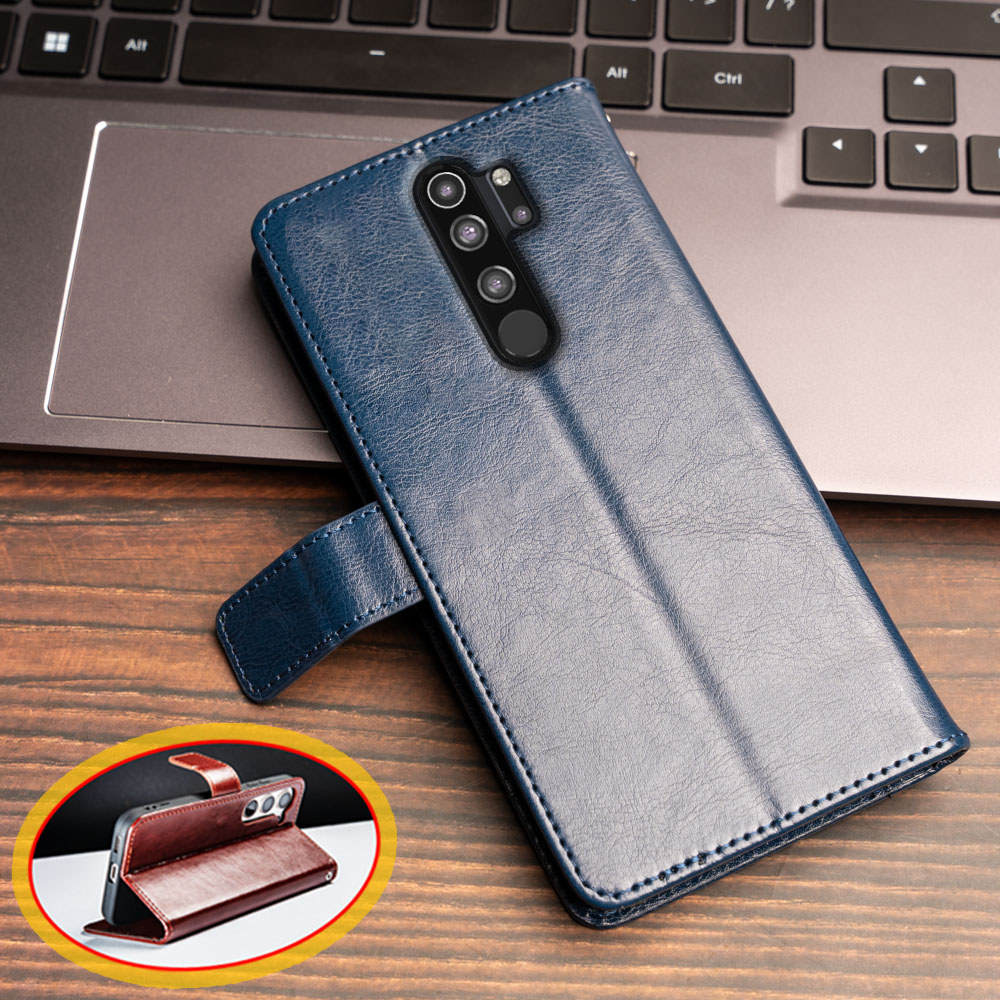 Flip Wallet เคสโทรศัพท์หนังสําหรับ Xiaomi Redmi Note 8 Pro 2015105 M1906G7I M1906G7G Kickstand Card 