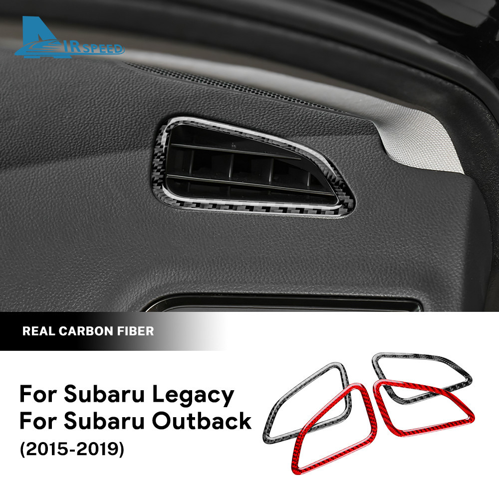 AIRSPEED คาร์บอนไฟเบอร์สําหรับ Subaru Legacy Outback 2015-2019 แผงเครื่องมือ Air Outlet สติกเกอร์ตกแ