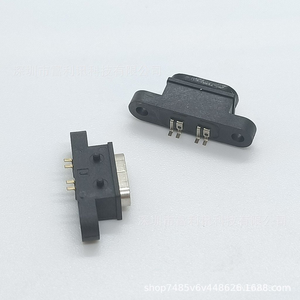 4PIN กันน้ํา TYPE-C Board Top TYPE สกรูคอลัมน์กันน้ําเกรด IPX8 กันน้ําซ็อกเก็ตหญิง 5OEK