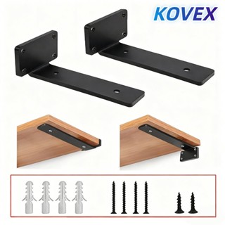 ชั้นวางของลอยน้ํา ชั้นวางเหล็กหล่อ ติดผนัง เคลือบสีดํา ตัวยึ…