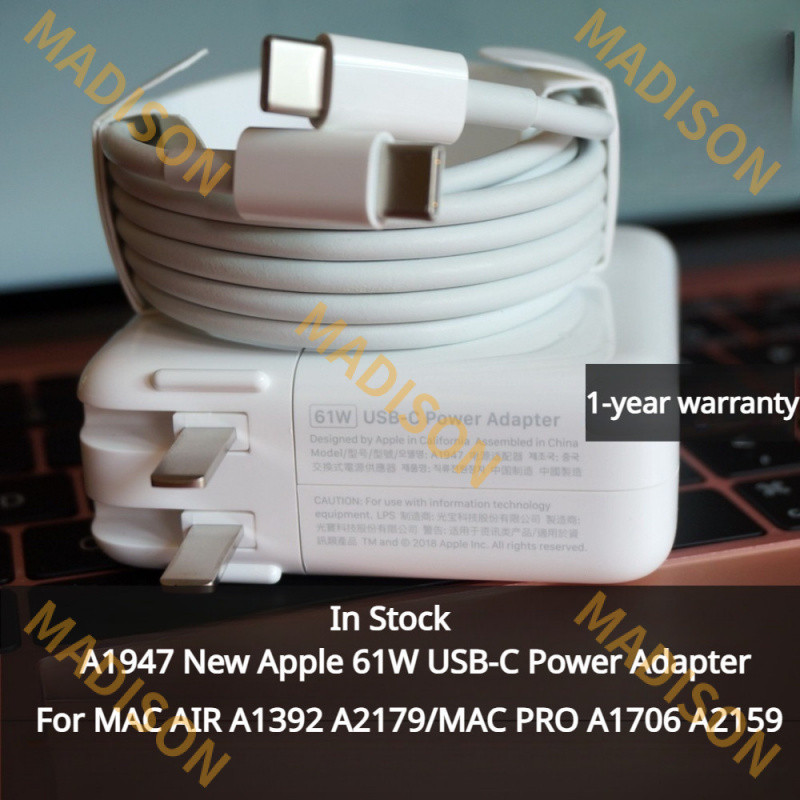 เครื่องชาร์จ USB-C สําหรับ a1947 MacBook Air Pro 61W