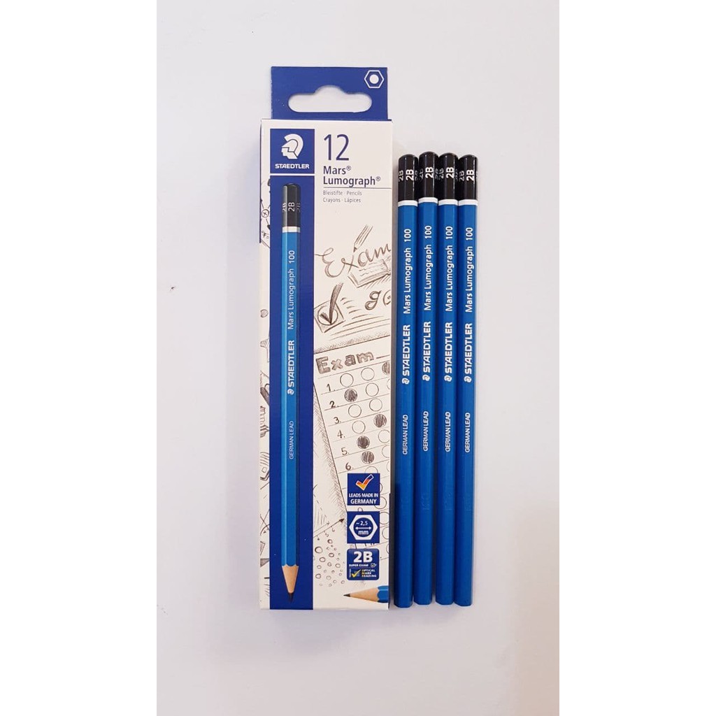 บรรจุ 1 ชิ้น [PCS] EXAM PENCIL / STAEDTLER MARS LUMOGRAPH PENCIL 2B*