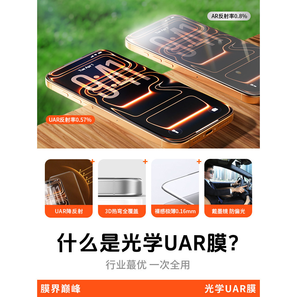 Iron Rabbit Zero Sensing Film Ultra [AR Extra Transparent Anti-Reflection 3D Hot Bending Full Covera