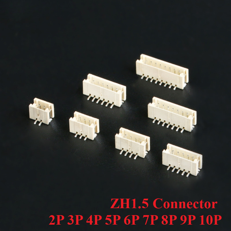 50 ชิ้น ZH1.5 2P 3P 4P 5P 6P 7P 8P 9P 10P ซ็อกเก็ตแนวนอน 1.5 มม.Pitch Connector SMD ซ็อกเก็ต