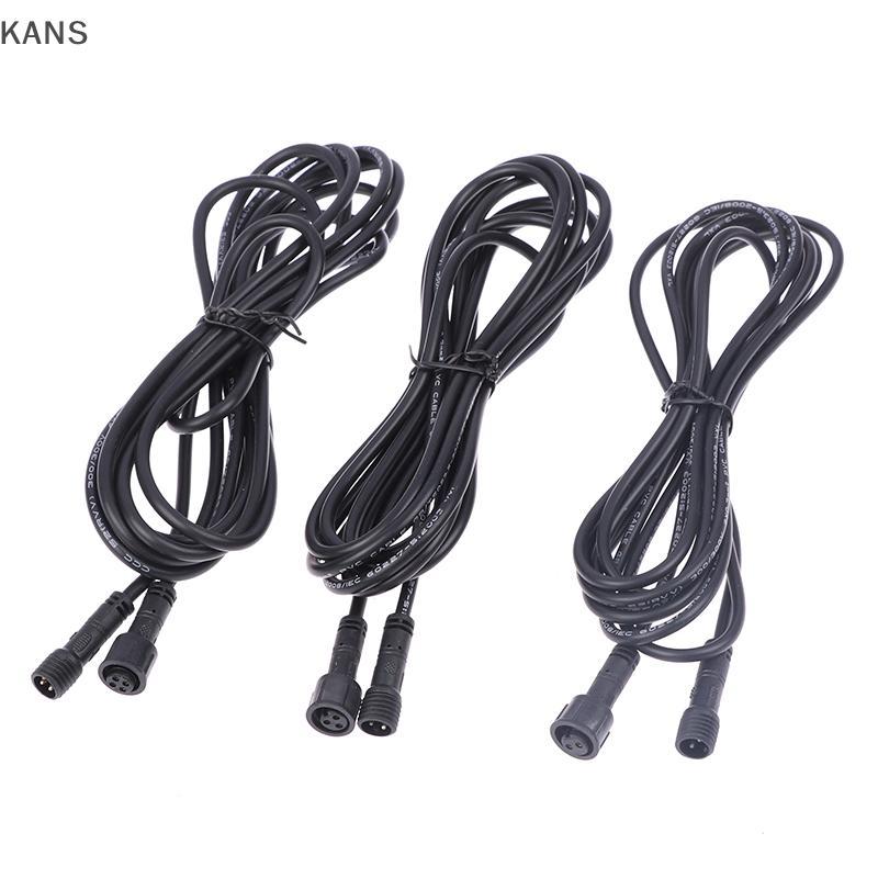 Kans Spike ไฟ 2/3/4Pin 22AWG สําหรับสปอตไลท์พลังงานแสงอาทิตย์กันน้ําสายไฟขยายสายสวมใส่แบบพกพาความถี่