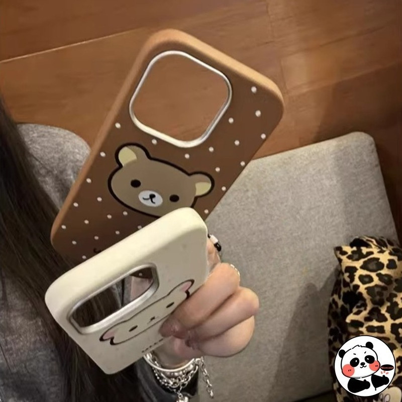 น่ารัก Rilakkumaเคสโทรศัพท์สําหรับOPPO A6 A5X A5 A5i Pro A80 A60 A40M A3 Pro A3X A79 5G 4GปกหนังPUการ์ตูนหมีInsสไตล์ปลอกนุ่ม ราคา ถูกที่สุด ดีลบีเคเค แกลเลอรีภาพที่ 2