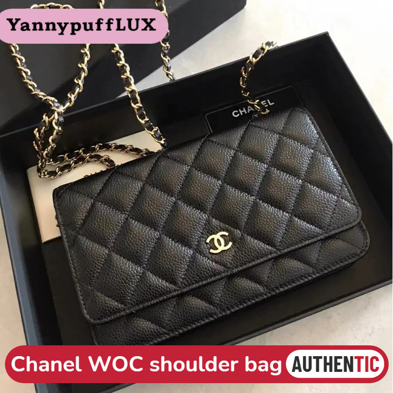 Provide receipts Chanel woc Black Caviar Chain bag กระเป๋าโซ่ กระเป๋าสะพายข้างผู้หญิง