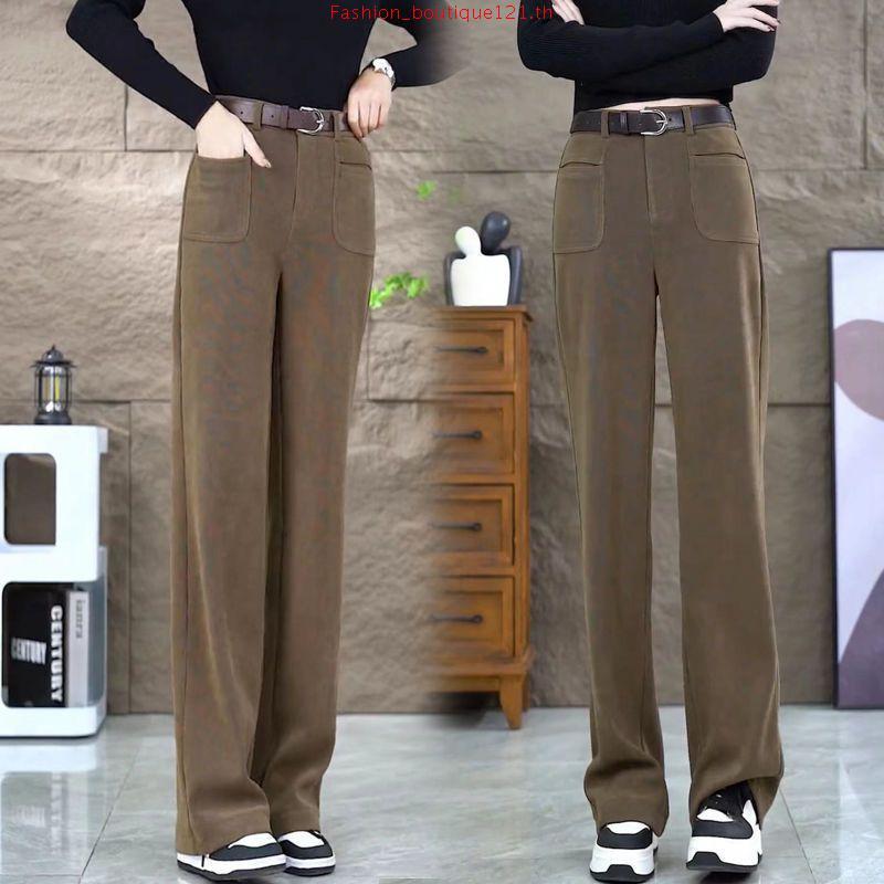 Kyler pants (รุ่นไคเลอร์) กางเกงขาม้าเอวสูงแต่งกระเป๋าหน้า ยาว 43-44นิ้ว