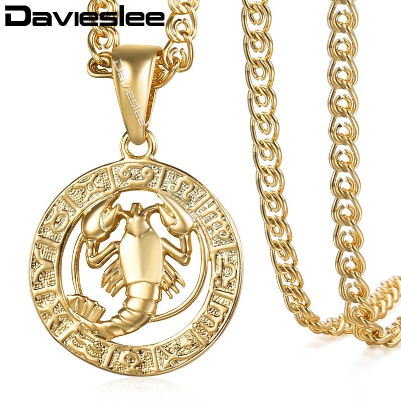 Cod Davieslee สตรีมะเร็ง Zodiac Sign จี้ทองสี Constellation จี้สร้อยคอผู้หญิงขายส่ง Dropshipping DGP