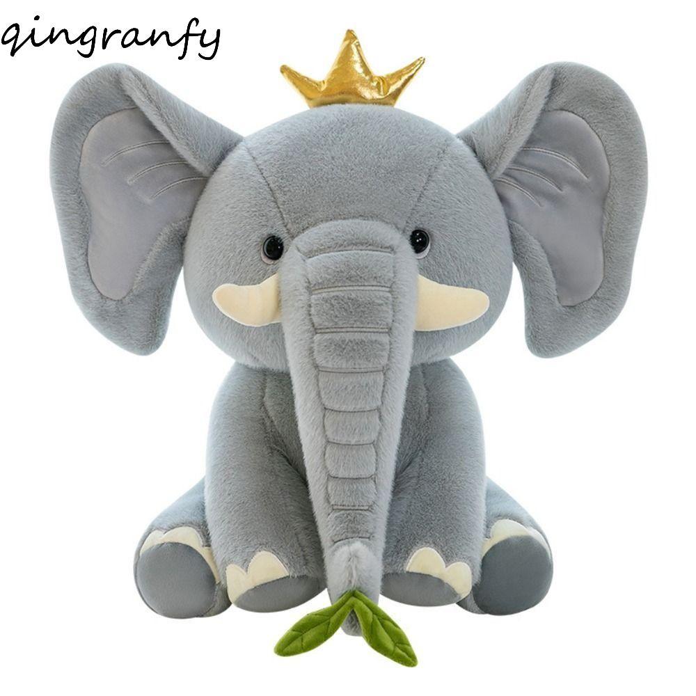 CRANK การ์ตูนช้าง Plushie, การ์ตูนน่ารักมงกุฎช้างตุ๊กตาตุ๊กตา,เด็กของขวัญยัดไส้ Kawaii สัตว์สร้างสรรค์ตุ๊กตาของเล่นของขวัญวันเกิด
