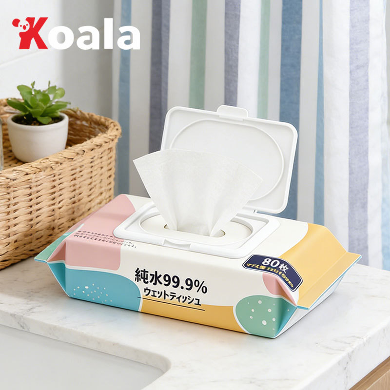 KOALA ทิชชู่เปียกของเด็ก กระดาษเปียกทำความสะอาด ผ้านุ่มชุ่มชื่น อ่อนโยนต่อผิว สูตรน้ำบริสุทธิ์