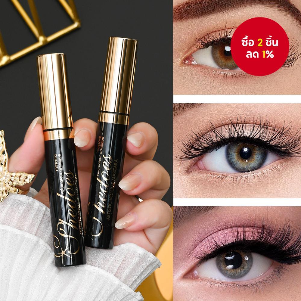 SHEDOES ไฟเบอร์อายแบล็คกันน้ําทําให้ขนตางอนดําหนางอนงาม เครื่องสําอางของขวัญที่สมบูรณ์แบบสําหรับวันว