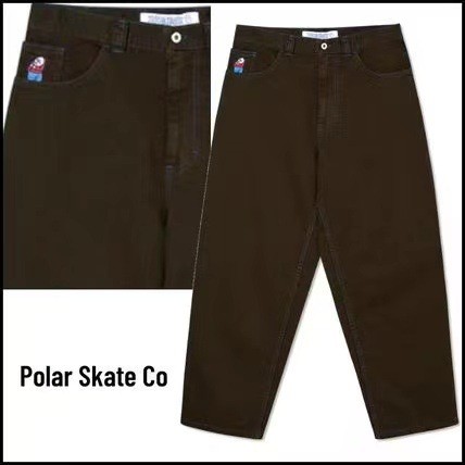 American Street Clothing JNCO Jeans Y2K Casual Hip Hop สีน้ําตาลกางเกงยีนส์หลวมสเก็ตบอร์ด