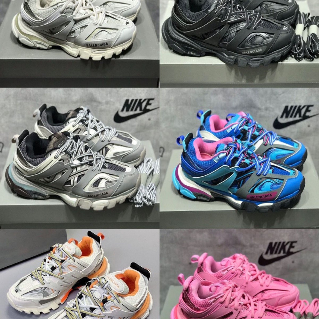 Balenciaga Paris รองเท้าพ่อฤดูใบไม้ผลิ 2022 Track 3.0 แฟชั่น Retro ความสูงหนากีฬาผู้ชายผู้หญิงคู่ MF