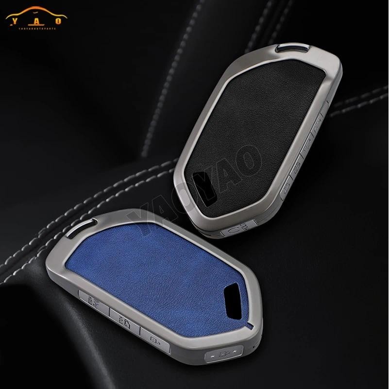 5 6 7 8 ปุ่มโลหะหนังกุญแจรถ Fob สําหรับ 2024 Kia Carnival EV9 Picanto GT Line รถ Accessories