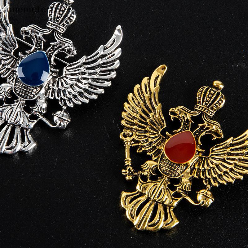เข็มกลัดโลหะ Retro Wing และVintage Eagle เข็มกลัดทรงมงกุฎสำหรับชาย