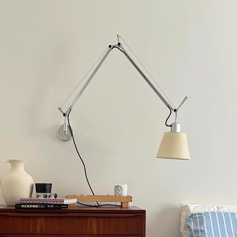 Italy Tolomeo Swing Arm Telescopic Designer Minimalist Creative Study Bedroom Bedside Reading Vintage Wall Lamp
