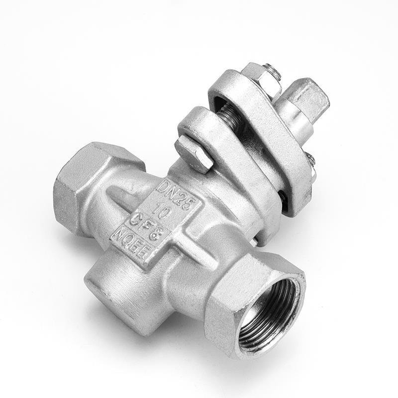 สามสายด้านในตรง-ทาง/สกรูปลั๊กวาล์ว 304 เกลียวในสแตนเลส X13 เหล็กหล่อ X14W-10PW หัวเข็มขัดลวด/1 AOUT