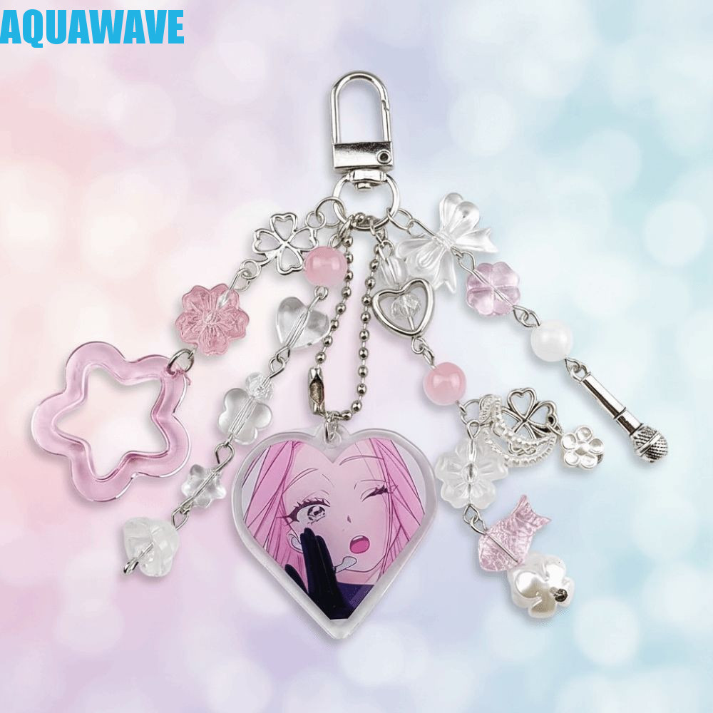 AQUAWAVE Alien Stage พวงกุญแจ, อะนิเมะอุปกรณ์ต่อพ่วงลูกปัด Mizi Sua จี้, ความงามจับคู่โทรศัพท์ Charm