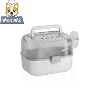 wen.W2 กระเป๋าพกพาสัตว์เลี้ยงขนาดเล็ก สำหรับ หนูแฮมสเตอร์ ชินชิล่า กระต่าย - กล่องหิ้วสัตว์พกพาสะดวก ระบายอากาศดี ปลอดภั