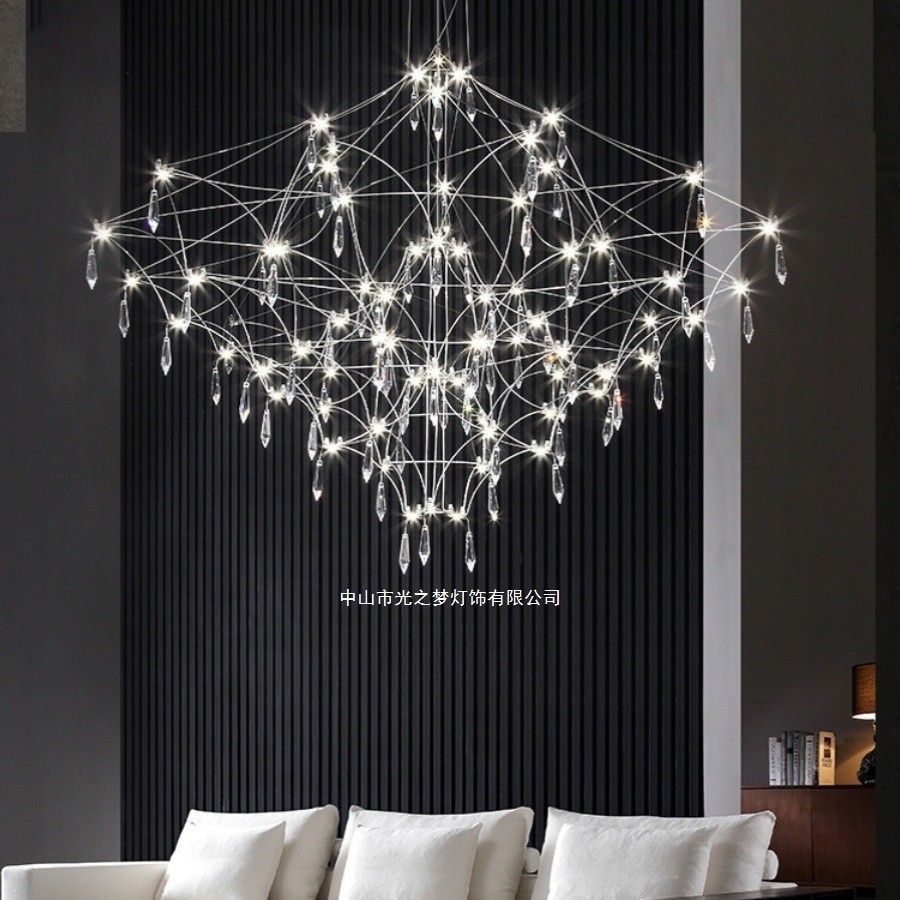 Crystal Cube Living Room Crystal Chandelier Modern Simple Dining Room Bedroom Crystal Creative Chand