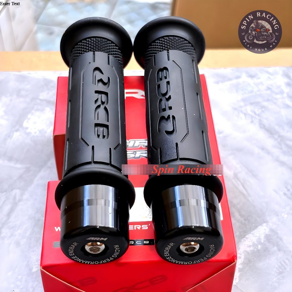 A PAIR OF RCB HANDGRIP HAND GRIP RCB HG77 HG 77 BLACK PLUS STRAIGHT ARM NMAX AEROX MIO BEAT VARIO